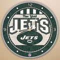 New York Jets NFL 12" Round Art Glass Wall Clock