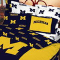 Michigan Wolverines 100% Cotton Sateen Standard Pillow Sham - Navy Blue