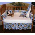 Blue Woody Four-Piece Crib  Set