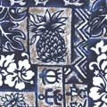 Blue Honu Tapa Large Throw Blanket