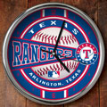 Texas Rangers MLB 12" Chrome Wall Clock