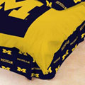 Michigan Wolverines 100% Cotton Sateen Full Bed Skirt - Navy Blue