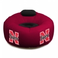 Nebraska Cornhuskers NCAA College Vinyl Inflatable Chair w/ faux suede cushions