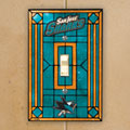 San Jose Sharks NHL Art Glass Single Light Switch Plate Cover