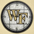 Wake Forest Demon Deacons NCAA College 12" Round Art Glass Wall Clock