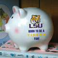 LSU Louisiana State Tigers NCAA College Ceramic Piggy Bank