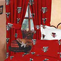 Texas Tech Red Raiders 100% Cotton Sateen Long Window Drapes - 84" Red