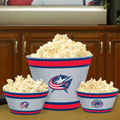 Columbus Blue Jackets NHL Melamine 3 Bowl Serving Set