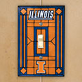 Illinois Illini NCAA College Art Glass Single Light Switch Plate Cover