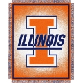 Illinois Fighting Illini NCAA College "Focus" 48" x 60" Triple Woven Jacquard Throw