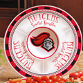 Rutgers University NCAA College 14" Ceramic Chip and Dip Tray