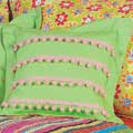 Betina 14" Tailored Throw Pillow - Betina Green