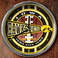 Iowa Hawkeyes NCAA College 12" Chrome Wall Clock