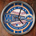 New York Mets MLB 12" Chrome Wall Clock