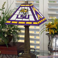 LSU Louisiana State Tigers NCAA College Stained Glass Mission Style Table Lamp