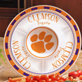 Clemson Tigers NCAA College 14" Ceramic Chip and Dip Tray