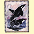 Guy Harvey Two Killer Whales Throw Blanket