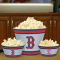 Boston Red Sox MLB Melamine 3 Bowl Serving Set