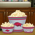 Arkansas Razorbacks NCAA College Melamine 3 Bowl Serving Set