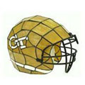 NCAA Georgia Tech University Yellowjackets Stained Glass Football Helmet Lamp