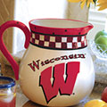 Wisconsin Badgers NCAA College 14" Gameday Ceramic Chip and Dip Platter