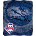 Philadelphia Phillies MLB "Retro" Royal Plush Raschel Blanket 50" x 60"