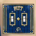 Pittsburgh Panthers NCAA College Art Glass Double Light Switch Plate Cover