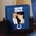 Indianapolis Colts NFL Art Glass Photo Frame Coaster Set