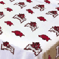 Arkansas Razorbacks 100% Cotton Sateen Standard Pillowcase - White