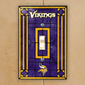 Minnesota Vikings NFL Art Glass Single Light Switch Plate Cover