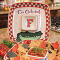 Florida Gators NCAA College 14" Gameday Ceramic Chip and Dip Tray