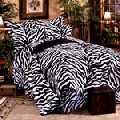 Black/White Zebra Print California King Bed-In-A-Bag