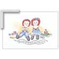 God Bless/Raggedy Ann & Andy - Contemporary mount print with beveled edge