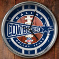 Dallas Cowboys NFL 12" Chrome Wall Clock