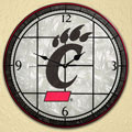 Cincinnati Bearcats NCAA College 12" Round Art Glass Wall Clock