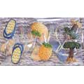Tropical Flip Flop, Pineapple and Palm Tree Shower Curtain Hooks