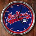 New York Giants NFL 12" Chrome Wall Clock