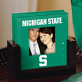 Michigan State Spartans NCAA College Art Glass Photo Frame Coaster Set