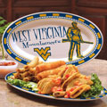 West Virginia Mountaineers NCAA College 12" Ceramic Oval Platter
