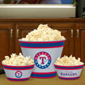 Texas Rangers MLB Melamine 3 Bowl Serving Set