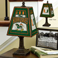 Miami Hurricanes UM NCAA College Art Glass Table Lamp