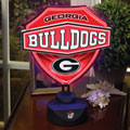 Georgia UGA Bulldogs NCAA College Neon Shield Table Lamp