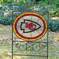 Kansas City Chiefs NFL Stained Glass Outdoor Yard Sign