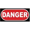 DANGER - Contemporary mount print with beveled edge