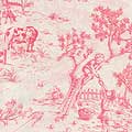 Isabella Pink Fabric By The Yard - Toile 