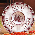 Mississippi State Bulldogs NCAA College 14" Ceramic Chip and Dip Tray