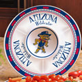 Arizona Wildcats NCAA College 14" Ceramic Chip and Dip Tray