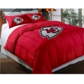 Kansas City Chiefs NFL Twin Chenille Embroidered Comforter Set with 2 Shams 64" x 86"