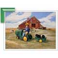 Tractor Ride (John Deere) - Contemporary mount print with beveled edge