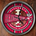 Wisconsin Badgers NCAA College 12" Chrome Wall Clock